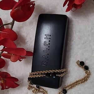 Ralph Lauren Clamshell Hard Case Eyeglasses Sunglasses Large Black Excellent con